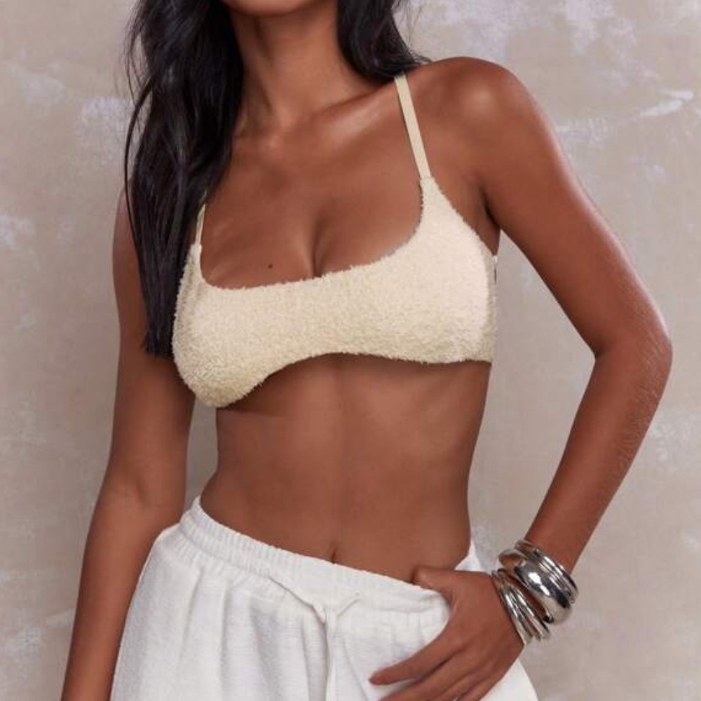 Women's fuzzy bra top